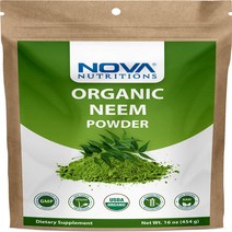 Nova Nutritions Certified Organic Neem Leaf Powder 16 OZ (454 gm) - Also Called Azadirachta Indica, 1