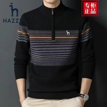 Hazzys 헤지스 남자 스트라이프 스웨터 반폴라 집업 스웨터 긴팔이에요