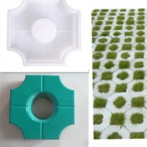 벽돌몰드 디자인 디딤돌 보도블럭 틀 시멘트 DIY 경로 메이커 중간 구멍 모양 정원 콘크리트 플라스틱 금형 포장 산책로, 1개
