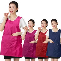 앞치마 부녀회 간병 요양보호사 큰주머니 시장 AE211, AE211 핑크M_꽃X