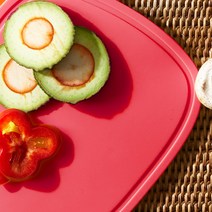 편하게 삶아쓰는 국산 frog 이유식도마 실리콘 안심도마, 레드