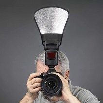 SLR 카메라 양면 실버/화이트 플래시 라이트 디퓨저 리플렉터 스피드 사진 스튜디오 액세서리, 한개옵션0