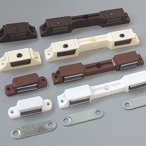 철물의민족 쌍자석 빠찌링 가구 고정장치 도어부속 자석 빠찌링, 03. 이동 쌍자석 빠찌링-밤색 5KW, 1개