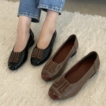 슈리오 여성 편안한 소가죽 디테일 장식 로퍼 단화 3cm