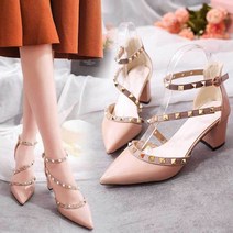 [P1G] 여자 뾰쪽 구두 청키힐 메리제인 스트랩 스터드 / 킬힐 스틸레토미들힐 슬링백 힐 통굽 웨딩슈즈 메리제인구두 통굽구두 슬링백힐 수제화 가보시힐 승무원구두 정장구두 샌들 웨지힐 ( P1G / 559987EA )