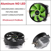 컴퓨터 LED CPU 쿨러 라디에이터 히트 싱크 구리 코어/알루미늄 냉각 팬 LG 호환A 775 1150 1151 1155 1156 1200 1356 1366 AMD X79 X99, [13] Aluminum NO LED, [06] 4PIN 2011 2066