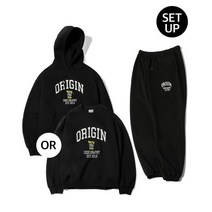 국내매장 정품 코드그라피 CODEGRAPHY SET 맨투맨 OR 후드 CGP 오리진 로고 트레이닝 셋업_블랙
