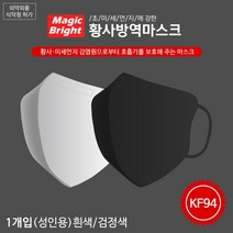 매직브라이트 새부리형 마스크 KF94 대형 화이트 블랙, 상품선택, 흰색, 1개