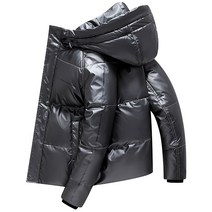 AIRASI 남자 오리털 패딩 가죽 코트 남자 패딩 자켓 남자 패딩 이월상품 YB-0129