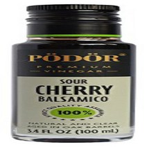 PÖDÖR Premium Sour Cherry Balsamico - 3.4 fl. Oz. - 100% Natural Aged in Oak Barrels Fermented Un, 1