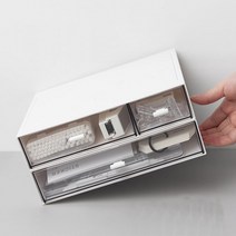 씨앤초이스 데스크 오거나이저 2세트 책상 수납 오피스 사무실 문구용품 소품 정리 보관 서랍, 1칸+2칸