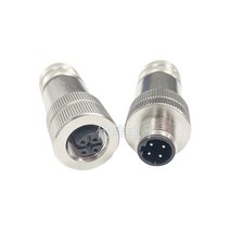 와이어 커넥터 구리터미널M12 항공 센서 커넥터 금속 플러그 헤드 이더넷 EtherCat Profinet Shield IP67 금도금 4 5 8 핀 A/B/D Core Eletri, 02 B-Coding_02 5P_01 Male