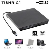 TISHRIC-CD DVD 외부 USB 광학 드라이브 버너 어댑터 리더 라이터 RW 3.0 c형 케이블 PC 노트북 휴대용 플레이어, 01 Type 1, [01] Type 1