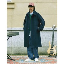 HAZZYS [HIS][캐너비] 네이비 울 캐시미어 혼방 발마칸 코트 HZCO2F803N2