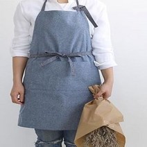 솔리드 양면앞치마(2style) 꽃집앞치마 끈앞치마 카페앞치마 앞뒤앞치마 면앞치마, A - 그레이톤