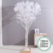 실내인테리어 인조나무 123종 / 플트 조화나무 C, C19.라인-화이트자작나무 250cmK/벽면형