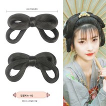 옛날 가발 당궁야연 시녀 붉은 줄 토끼 귀 공연 상투 당나라 리본 스타일 소프트 백, 나비 달 롤빵, 하나