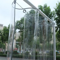 투명 방수포 천 야외 비 바람막이 방수 천막 캐노피 상점 매장, 0.3mm 1x2, 1개