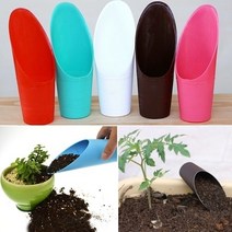 관리기 플라스틱 스페이드 삽 화분 재배 실린더 물 캔 미니 다육이 식물 토양 원예 다채로운, 01 WHITE