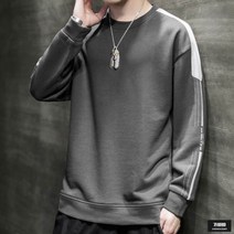 가바바 남성 맨투맨 한줄 소매선 오버핏 긴팔티 G54026