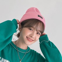 강추 샌프란시스코 라벨 심플 데일리 골지 남녀공용 비니 와치캡 모자