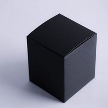 가배리본 블랙 무광 선물 상자 캔들 포장 박스 7x7x8.5cm, 1개, 블랙무광