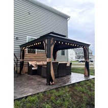 파고라 야외용 원두막 정자 퍼걸러 방가로 데크 농막 정원 옥상, 01. 3x3 구릿빛 모노코크 (가방 장착)