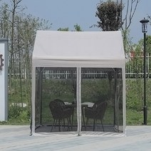 캐노피 천막 몽골 텐트 옥상 포차, 7)2X2 모기장 천막 추가(프레임,천장천막 미포함)