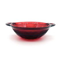 Antique 앵커호킹 로얄 루비 소형 디저트 보울 미국 빈티지글라스 유리그릇 레트로 테이블꾸미기, 1개