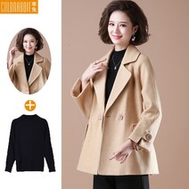 유에스 미시옷 중년여성의류 50살 모모 코트 고귀한 중년 여성 봄 가을 윈드 브레이커 중년 외국인