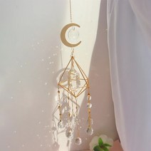 프리즘 삼각형 면 고급피라미드 대형 선캐처 크리스탈 레인보우 유리 공 바람 종소, 1.suncatcher GW2112151