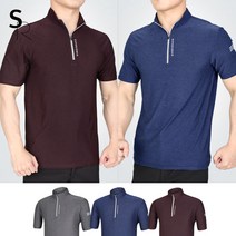 [스타일랑] 텐션플러스 남성 여름용 쫀득한 반팔 집업 티셔츠_빅사이즈 등산복 작업복