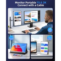 게이밍모니터 와이드 모니터 커브드 USB 유형 C VESA 2W 스피커가있는 Uperfect 2K 1600p HDMI 휴대용 HDR, 01 영국 플러그