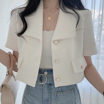 신스엔스 여성 트위드 숏 자켓