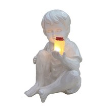 대형조각상 미니석고상 야외조형물 이색태양열 소년 병, 크기가 큰