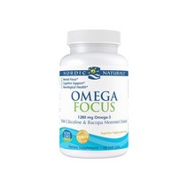 노르딕내추럴스 오메가 포커스 1280mg 오메가쓰리 DHA EPA 60소프트젤 씨티콜린