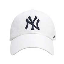 [47브랜드] MLB 엠엘비 NY 뉴욕양키스 클린업 빅 로고 볼캡 모자 화이트 B-RGW1, 모델명:B-RGW17GWS-WHA / 사이즈:MISC
