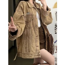 여성 카우보이 청자켓 여자 데님 자켓 봄 캐쥬얼 빈티지 재킷 가을