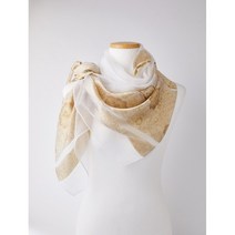 아우름 금박 꽃자수 스카프