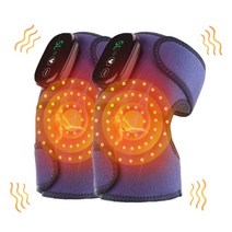발 종아리 마사지 다리 안마기 마사지기 전기 무선 관절 팔꿈치 열 진동 무릎 완화 패드 지원, 2 PCS-Red Light
