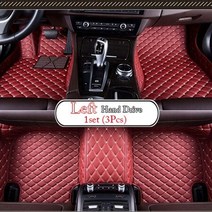 현대 투손 2019 2020 자동차 바닥 매트 카펫 자동 인테리어 액세서리 스타일링, 와인 레드