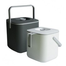 물기제거 채반 손잡이 음식물통 3L(그레이) 잔반통 처리통 가정용 미니