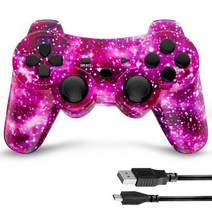 PS3용 Kujian 무선 컨트롤러 Playstation 3용 게임 컨트롤러 이중 충격 게임 컨트롤러, 은하