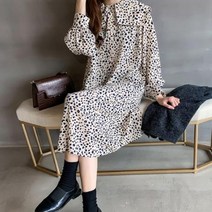 카라 롱원피스 랩 플레어 봄날 하객원피스 쉬폰 OPC003 루즈핏