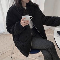 [랜덤플레이] 퀄팅 코듀로이 다이아 패딩 점퍼