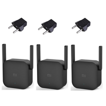 원래 xiaomi wifi 라우터 증폭기 pro 라우터 300m 네트워크 확장기 리피터 전원 익스텐더 roteador 2 안테나 홈 오피스, eu 어댑터 3pc 추가