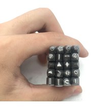 보석 세공 야스리 공구 도구 수공구 연마 금속 조각 반지 금 은 줄 측정 보석 조각 스탬프 세트 펀치 스틸 금속 다이 케이스 공예