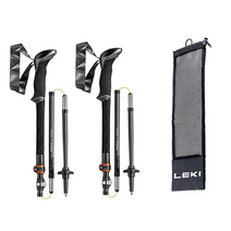 레키 플러스팩 마카루 FX 카본 등산스틱 65220621P, 블랙