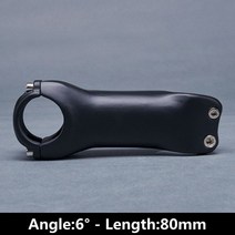 스템 블랙 매트 카본 스템 6/17 도 자전거 318mm 핸들 바 MTB 부품 60/70/80/90/100/110/120/130mm, 03 6 Degree 80mm