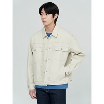 아이보리 세미 오버핏 데님 트러커 재킷 (BC2239C710)